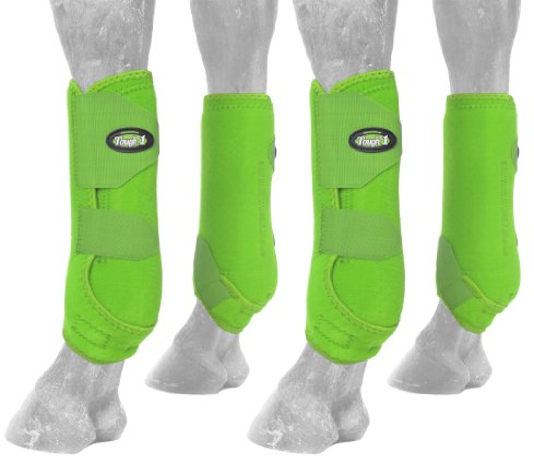 Tough 1 extrem belüftetes Sportgamaschen-Set, Größe L, Neongrün