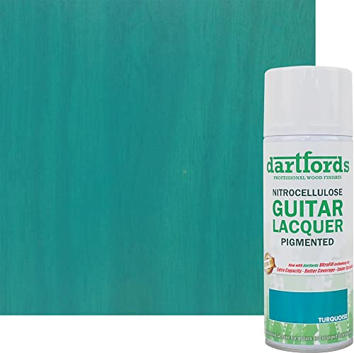 dartfords Nitrozellulose-Gitarrenlack, getönt, Türkis, Sprühdose, 400 ml
