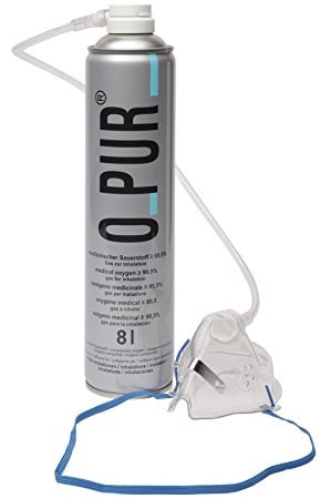 O Pur Sauerstoff Dose Inkl. Maske + Schlauch