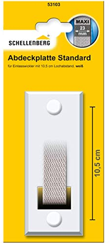 Schellenberg 53103 Rolladengurt Abdeckung Lochabstand 10,5 cm, Standard Maxi, für Gurtwickler und Einlasswickler, weiß