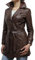 BRANDSLOCK Damen Echtes Schaffell Leder Blazer Mantel (Braun, 3X_l)