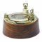 Maritimer Aschenbecher Bullauge Durchmesser 12cm Holz & Messing