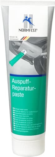 Normfest Auspuff-Reparaturpaste – Hitzebeständige Paste zur Abdichtung von Rissen und Löchern in Auspuffanlagen, einfache Anwendung, schnelltrocknend, asbestfrei – 150g