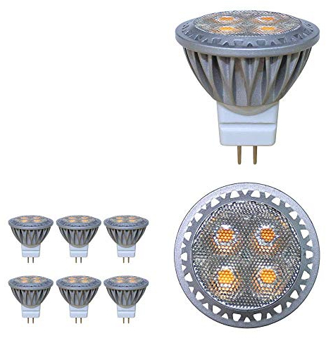BAOMING MR11 LED Bulb, Cool White, GU4 Halogen Bulbs 20-35W Equivalent, 280lm 30 Degree Spot Light Bulb 12V, Pack of 6 Units