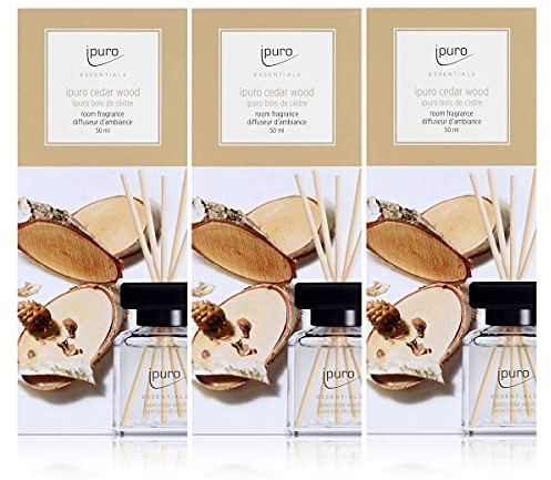 Essentials by ipuro Cedar Wood 50ml Raumduft (3er Pack)