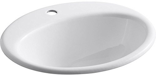KOHLER K-2905-1-0 Farmington Self-Rimming Bathroom Sink, White