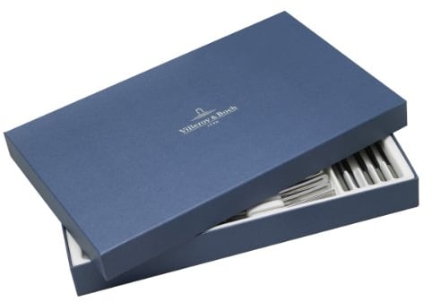 Villeroy & Boch Kreuzband Septfontaines Tafelbesteck für bis zu 6 Personen, 30-teilig, Edelstahl, 38 x 27 x 6 cm