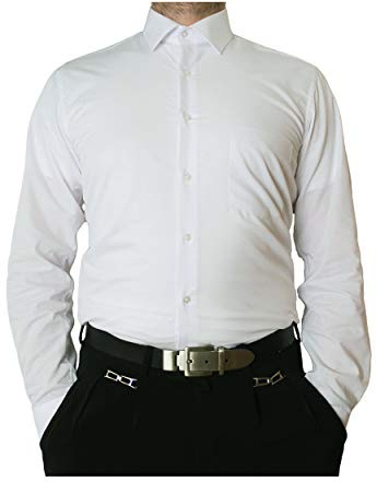 TONELLI Designer Herren Hemd Flieder Bügelfrei klassischer Kragen Herrenhemd Kentkragen Langarm Größe