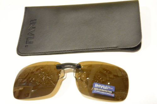 INVU Polarisierte Sonnenbrille, fixiert, unsichtbar, 2401 B, braun, 100 % UV-Block, Sunglasses Polarized