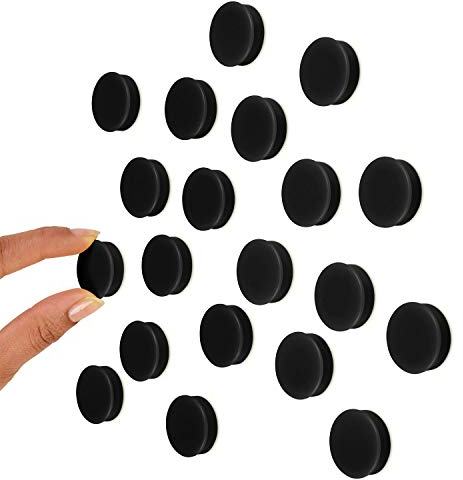 Scribble Colourful Round Refrigerator Magnets, 30mm Office Magnets (24 Pack), Perfect for Whiteboards, Lockers & Fridges (Black)