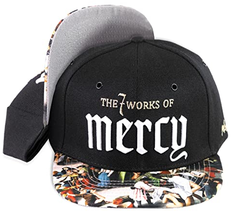 Nebelkind Snapback-Cap-Herren Damen Mercy Gemälde schwarz, Einheitsgröße OneSize, Größenverstellbar, Unisex, hochwertige Basecap trendig, Streetwear Style, Baseball-Kappe mit geradem Schirm, Retro