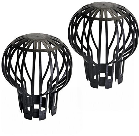 Silverline 225800 Lot de 2 filtres de Protection pour Tuyau de Descente gouttière, 1-Pack