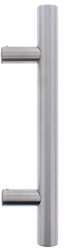 ToniTec Türgriff Stossgriff Haustür Stangengriff gerade 90° Edelstahl SYS2 inkl. Befestigung (Länge 350mm, Bohrungen 210mm)