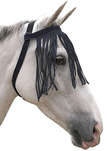 HyFree Fit Frangia Antimosche per Cavallo (Pony) (Nero)