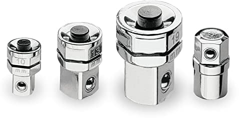 Beta 123/K4 - Kit di 4 adattatori per chiavi a cricchetto: 1 adattatore per bits 3 adattatori a sgancio rapido