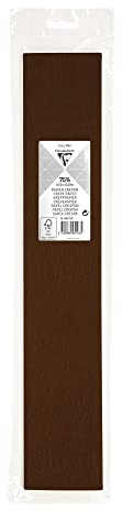 Clairefontaine 95173C - Rouleau de Papier Crépon - Couleur Chocolat - Format 2,50x0,50m - Crêpage 75% - Papier Élastique et Résistant - Loisirs Créatifs, Bricolage et Activités Manuelles
