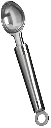 Premier Housewares Brushed Stainless Steel Ice Cream Scoop/Scoops Traditional Icecream Scooper With Spring Trigger System 4 x 22 x 2
