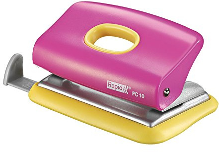 Rapid Bürolocher FC10, Rosa/Gelb