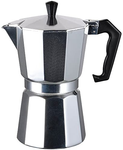 J&V TEXTILES Espresso- und Kaffeemaschine, Mokka-Kanne für klassische italienische und kubanische Café-Brauen, Cafeteria, (12 Tassen)