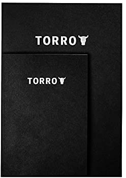 TORRO Papier Notizbuch 75 Liniert 80gsm Kompatibel Leder Hardback Notizbuch (A4 3er Pack)