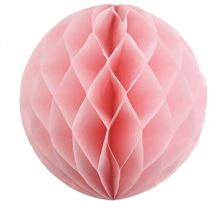 1 Wabenball 15cm ( hell rosa 150 ) // Wabenkugel Honeycomb Hänge Deko Ballon Laternen Aufhänger Waben Bälle Papier Pompons Dekoration Geburtstag Party Hochzeit
