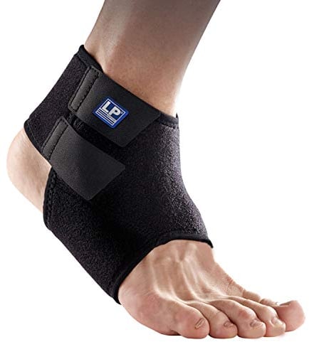LP Support 768-KM atmungsaktive Neopren Knöchelbandage - Kompression Fußgelenkbandage-Sprunggelenk, Größe:S, Farbe:1 x schwarz