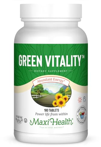 Maxi Health® Green Vitality Super Greens with Spirulina (180 Tablets)