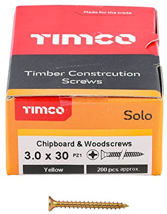 Timco SDF456_P Vis à bois plaqué zinc, 30030SOLOC