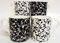 fromeuropewithlove Venetian Mugs Set of 4 Fine Bone China Balmoral Venetian Black and White Mugs Hand Decorated in the UK Free UK Delivery