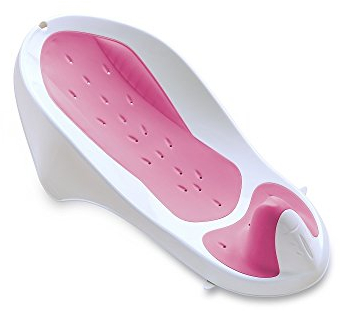 BÉBÉ ANGEL Kerael Transat de Bain pour Bébé 0 à 6 Mois Blanc/Rose 601K06