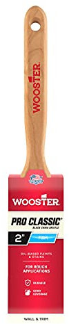 WOOSTER BRUSH Z1202-2 Pro Cutter Z1202 Sash Paint Brush, 12-1/8 in Oal, 2 in Width, Flat Chiseled China, Black (Bristle), 2 inch