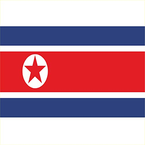 Autoaufkleber - Autoaccessoires - Aufkleber Fahne A-LS132G North Korea - Nordkorea 30 cm farbig - bunt - glatt - Tuning - Heckscheibe - Beschriftung
