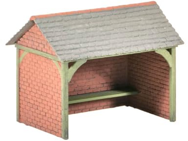 Wills SS75 Bus Shelter, brick built with tiled roof. Area 52 x 35mm