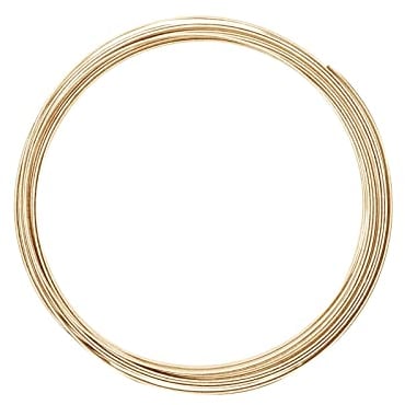 Vaessen Creative 24244-003 Aludraht Prägung Flach Schmuck 5 x 1 mm x 5 m, Biegsam Schmuckdraht, Aluminium, hell Gold, 500 x 0.5 x 0.1 cm
