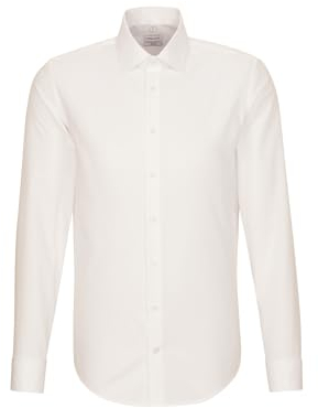 Seidensticker Herren Business Hemd Tailored Fit – Bügelfreies, schmales Hemd mit Kent-Kragen – Langarm – 100% Baumwolle