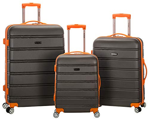 Rockland Melbourne Hardside 3 Piece Expandable Spinner Wheel Luggage Set, (20/24/28), Charcoal
