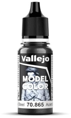 Vallejo, Model Color, Acrylfarbe, 17 ml Metallic Ölstahl