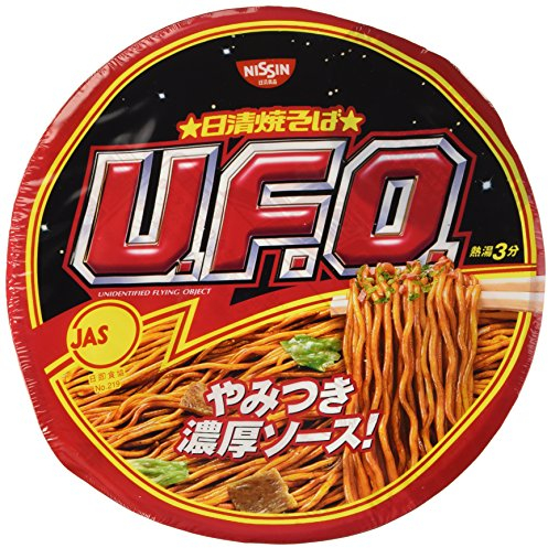 Nissin UFO, Instant Japanese Sosu Yakisoba(Pan-fried Noodles), 4.5oz(129g) x 6pcs (For 6 servings)[Japan Import]