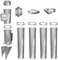 Edelstahl Schornstein 0,5mm Set Laenge ca. 4,8 Meter Wandmontage -120mm Abstand verstellbar DW 150