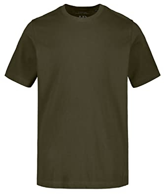 JP 1880 Herren große Größen Übergrößen Menswear L-8XL T-Shirt, Basic, Rundhals, gekämmte Baumwolle, bis 8XL dunkel Oliv XXL 702558120-XXL