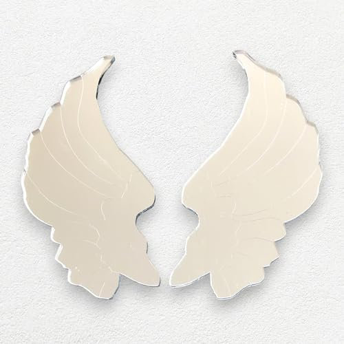 Sendmeamirror Par de Espejos de ala de Ángel 20 cm x 20 cm