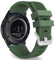 MoKo Bracelet Sport Compatible avec Samsung Galaxy Watch 3 45mm/Galaxy Watch 46mm/Gear S3 Frontier/Classic, 22mm Bracelet de Remplacement en Silicone Souple pour Hommes Femmes, Vert Armée