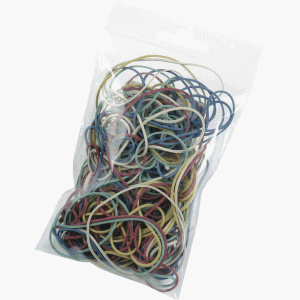 Gummiringe, Inhalt 50g, sortiertmm ø, Packungsart Plastiktüte, sortiert
