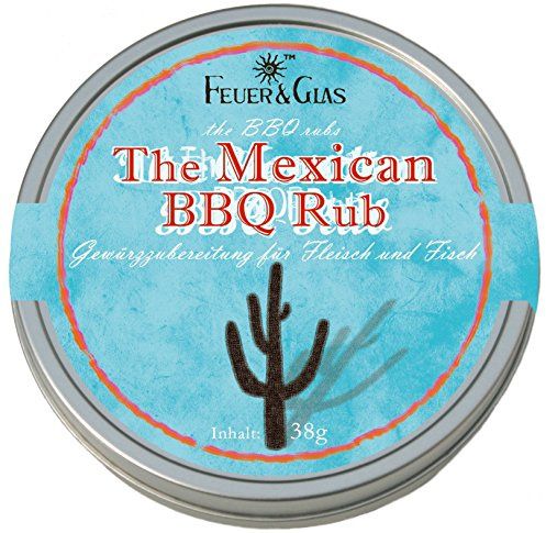 Mexikanische Gewürzmischung zum marinieren für Fleisch und Fisch -Gourmetgewürzmischung für den perfekten Grillabend – Mexican BBQ Rub – von Feuer und Glas (38g)