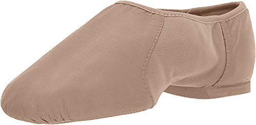 Bloch Zapatillas Neo-Flex Slip On de Piel para Jazz, Suela de Neopreno con Puntera de EVA y Almohadilla para el talón, Alta Durabilidad, Ajuste Superior, flexibilidad, Step Dancing, Bronceado, 34 EU