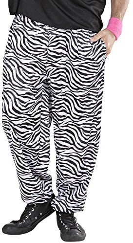 W WIDMANN MILANO Party Fashion - 80er Jahre Hose mit Zebra Muster, Jogginghose, Faschingskostüme
