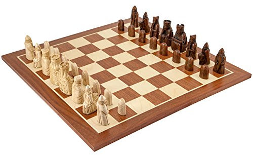 Die Isle Von Lewis L Mahagoni Schach Set