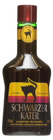 Schwarzer Kater Fruchtlikör Johannisbeere / 22% Vol. / 0,5 Liter-Flasche