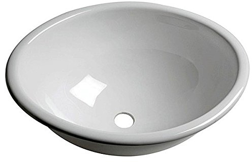 Osculati plexiglass lavello bianco ovale 370 X 290 X 150 mm