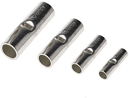 4 x Copper Butt Connection Terminal for a 10mm² Battery Cable Crimp or Solder